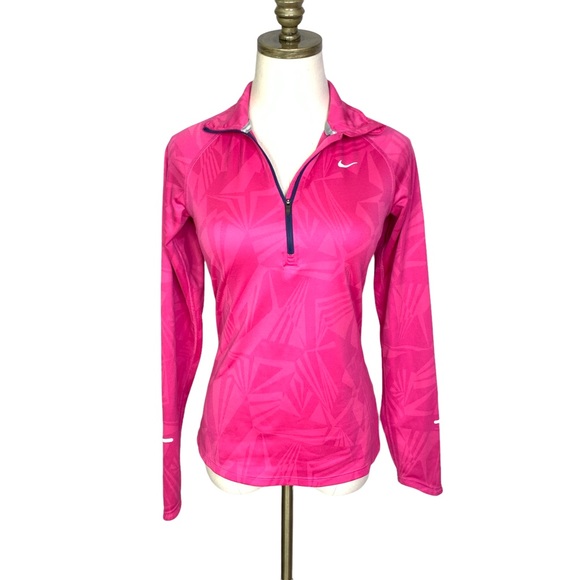 Nike Hot Pink Small Zip Pullover Jacket 